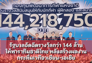 รัฐบาลอัดฉีดรางวัลกว่า 144 ล้านให้พาราทีมชาติไทย